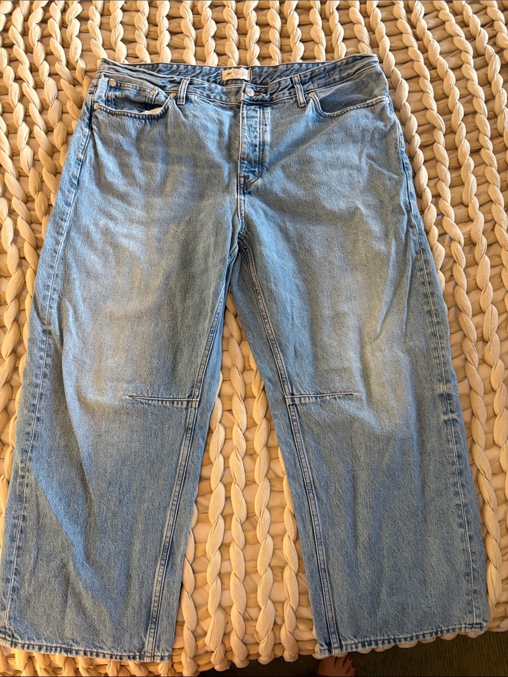 Madewell Light Wash Barrel Jeans